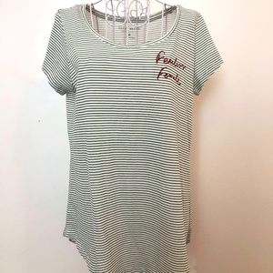 Lucky Brand "Fearless Female" striped tee
